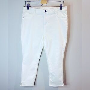 George Basic White Capri Pants
